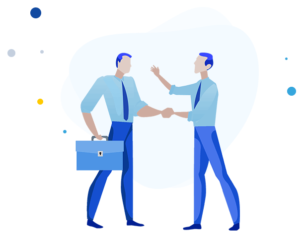 Two business man shaking hands